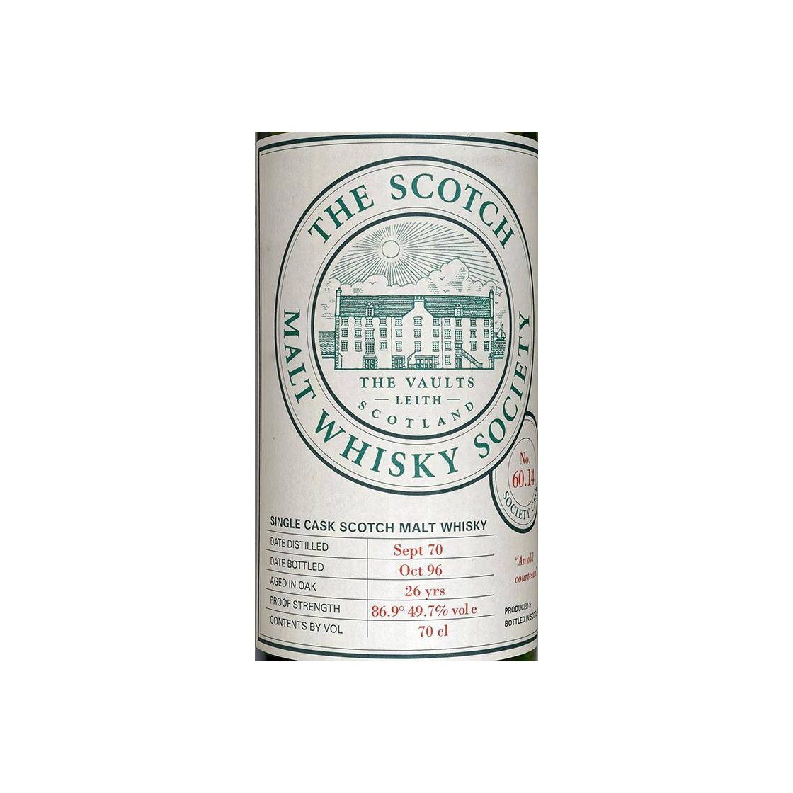 The Scotch Malt Whisky Society 1970 26 Years Single Malt Whisky 2