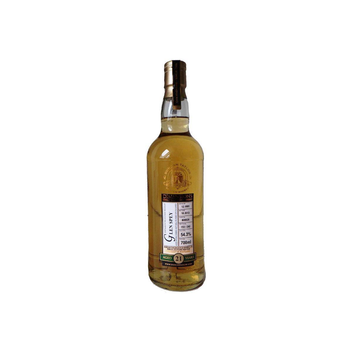 Glen Spey Dimensions 1991 21 Years Single Malt Whisky