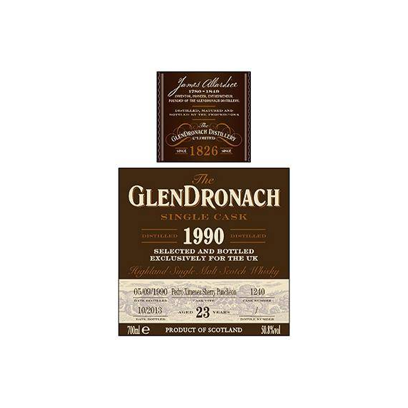 GlenDronach Single Cask 1990 23 Years Single Malt Whisky 3