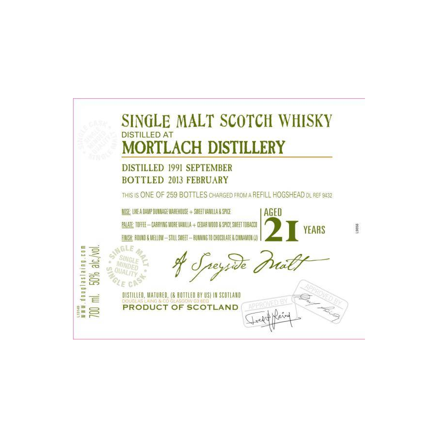 Mortlach Old Malt Cask 1991 21 Years Single Malt Whisky 2