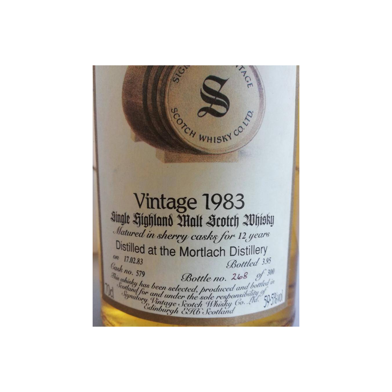Mortlach Vintage Collection - Dumpy 1983 12 Years Single Malt Whisky 3