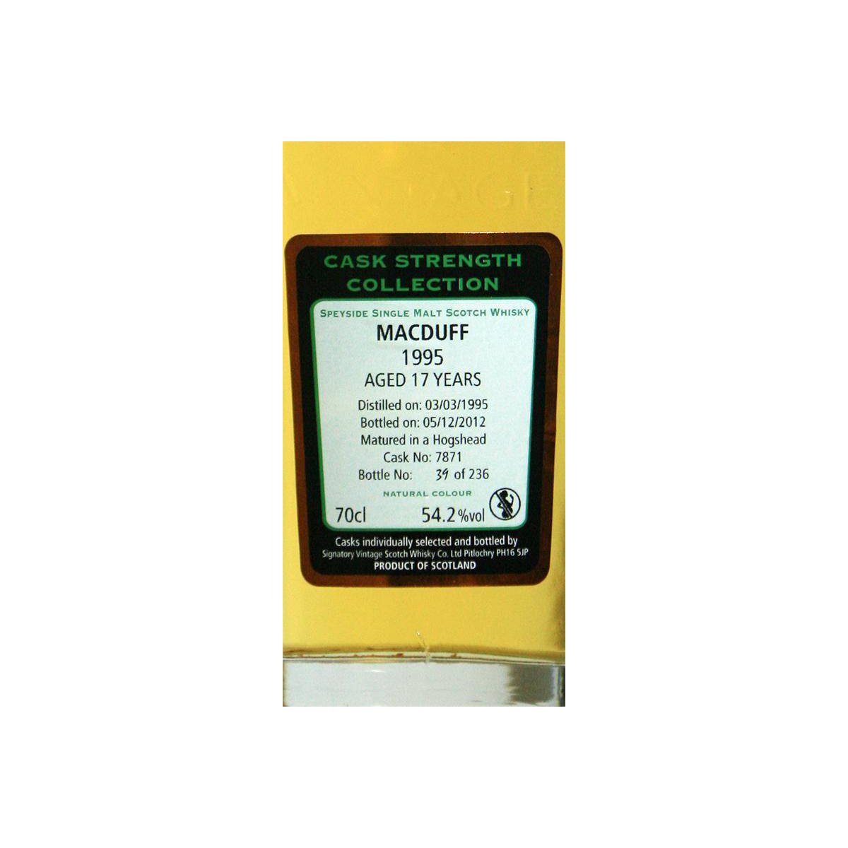 Macduff Cask Strength Collection 1995 17 Years Single Malt Whisky 2