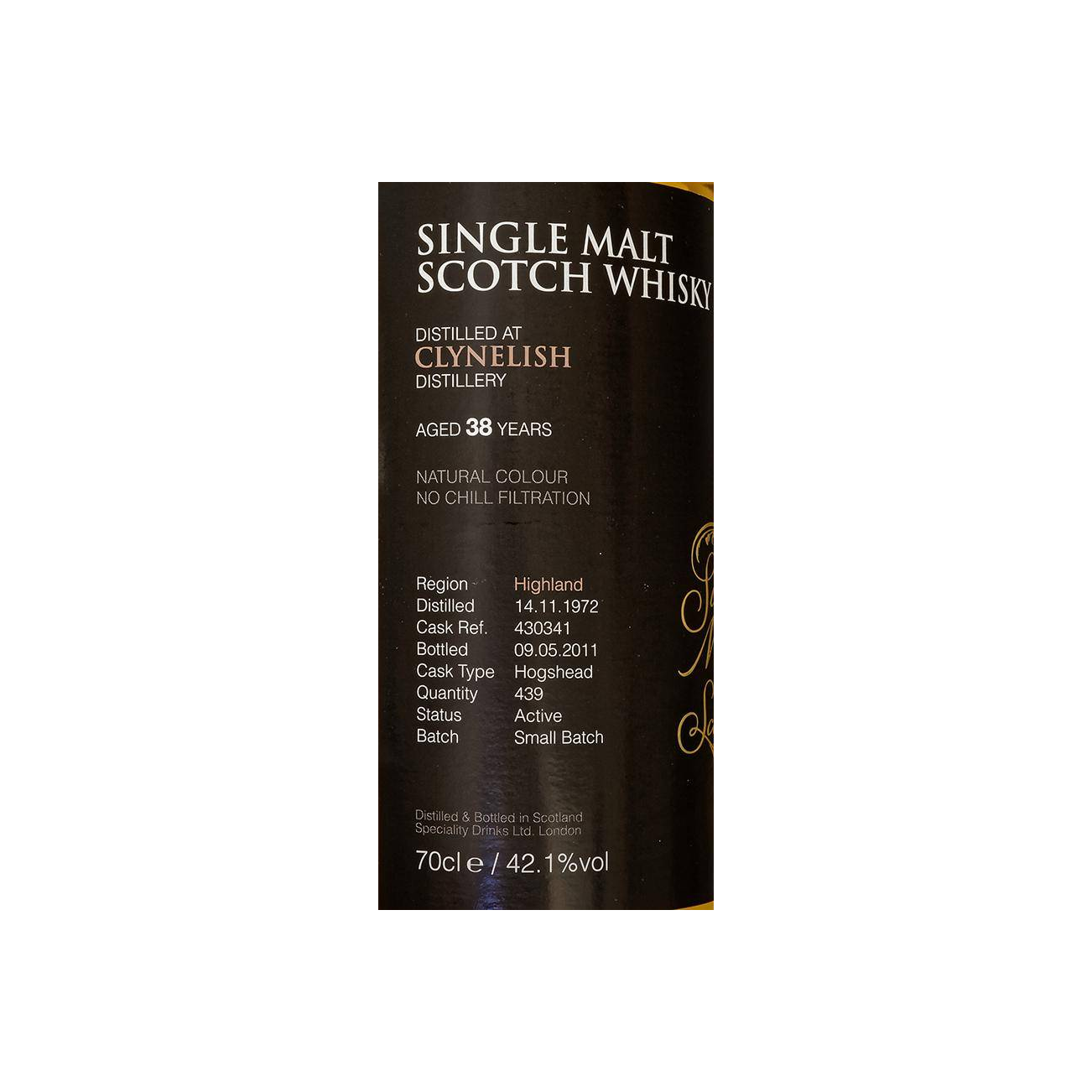 Clynelish The Single Malts of Scotland 1972 38 Years Single Malt Whisky 3