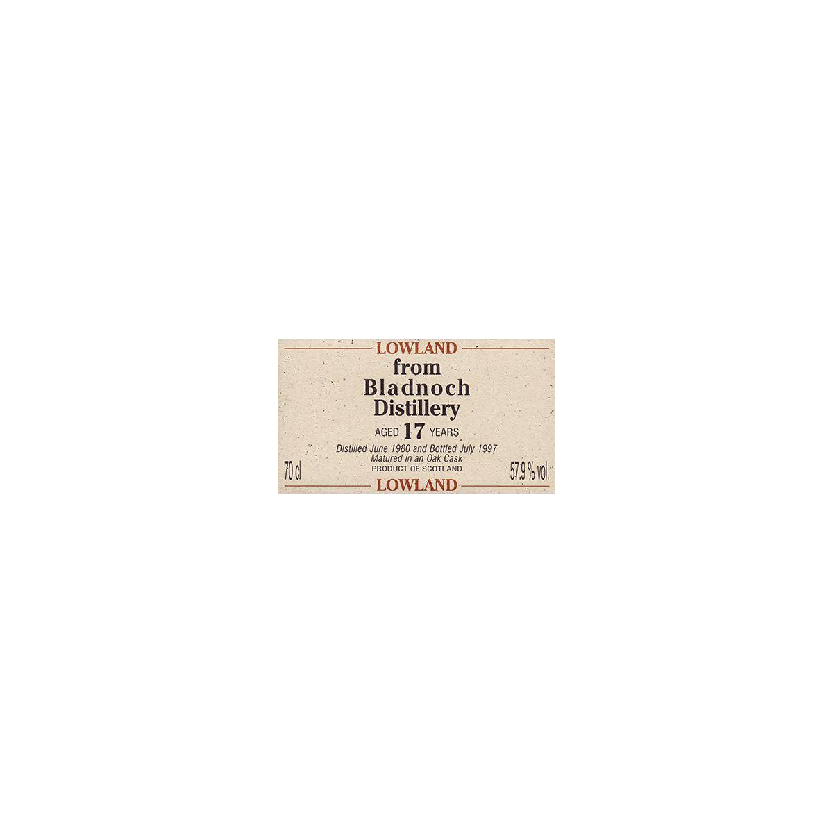 Bladnoch Authentic Collection 1980 17 Years Single Malt Whisky 2