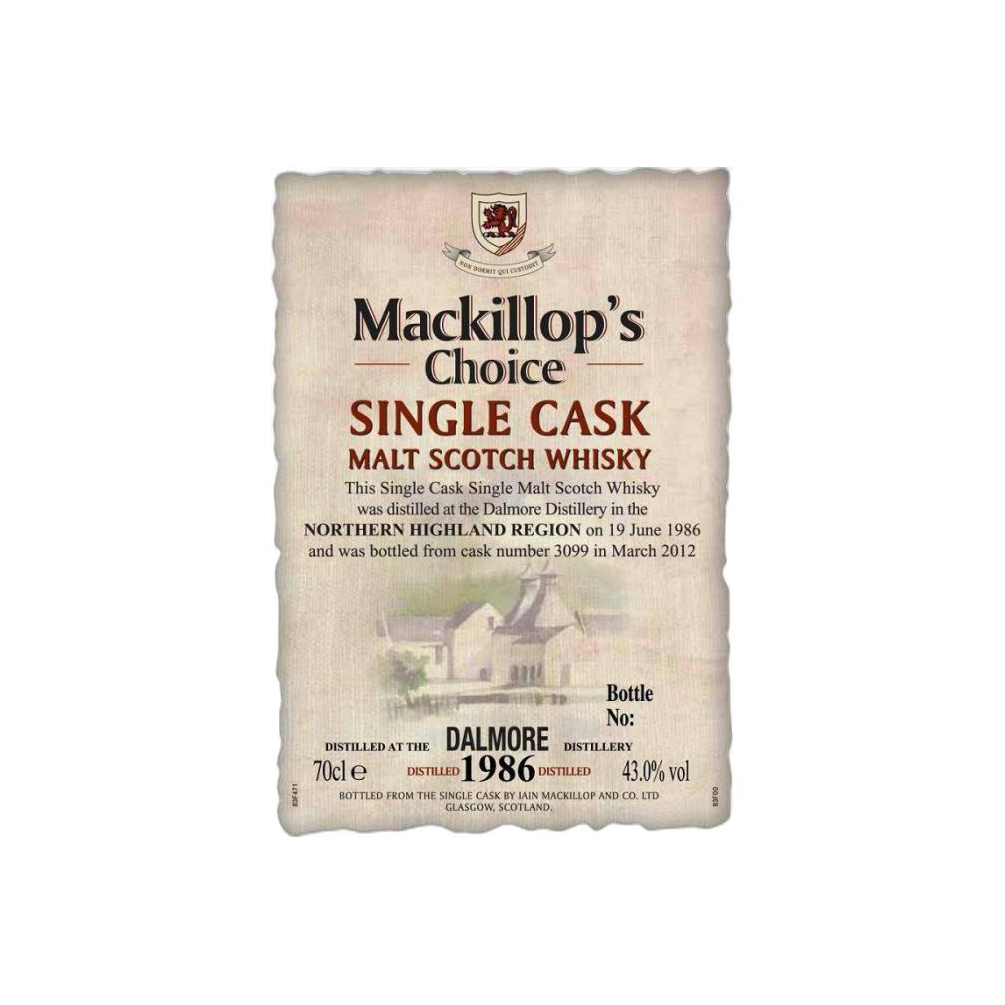 The Dalmore Single Cask 1986 25 Years Single Malt Whisky