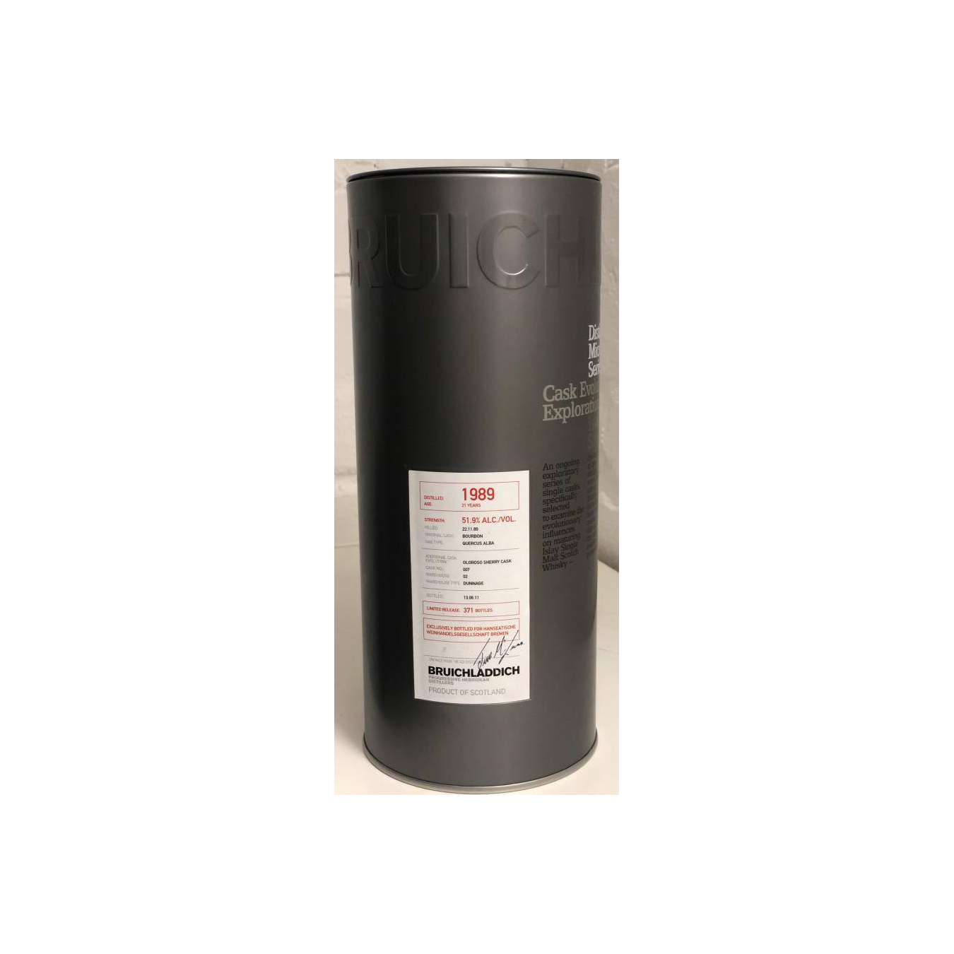 Bruichladdich 1989 21 Years Single Malt Whisky 2