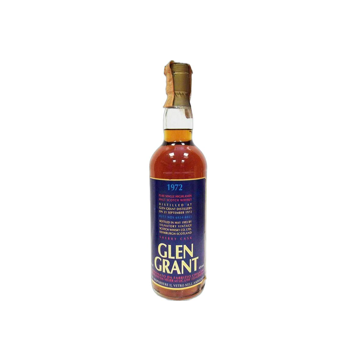 Glen Grant 1972 20 Years Single Malt Whisky
