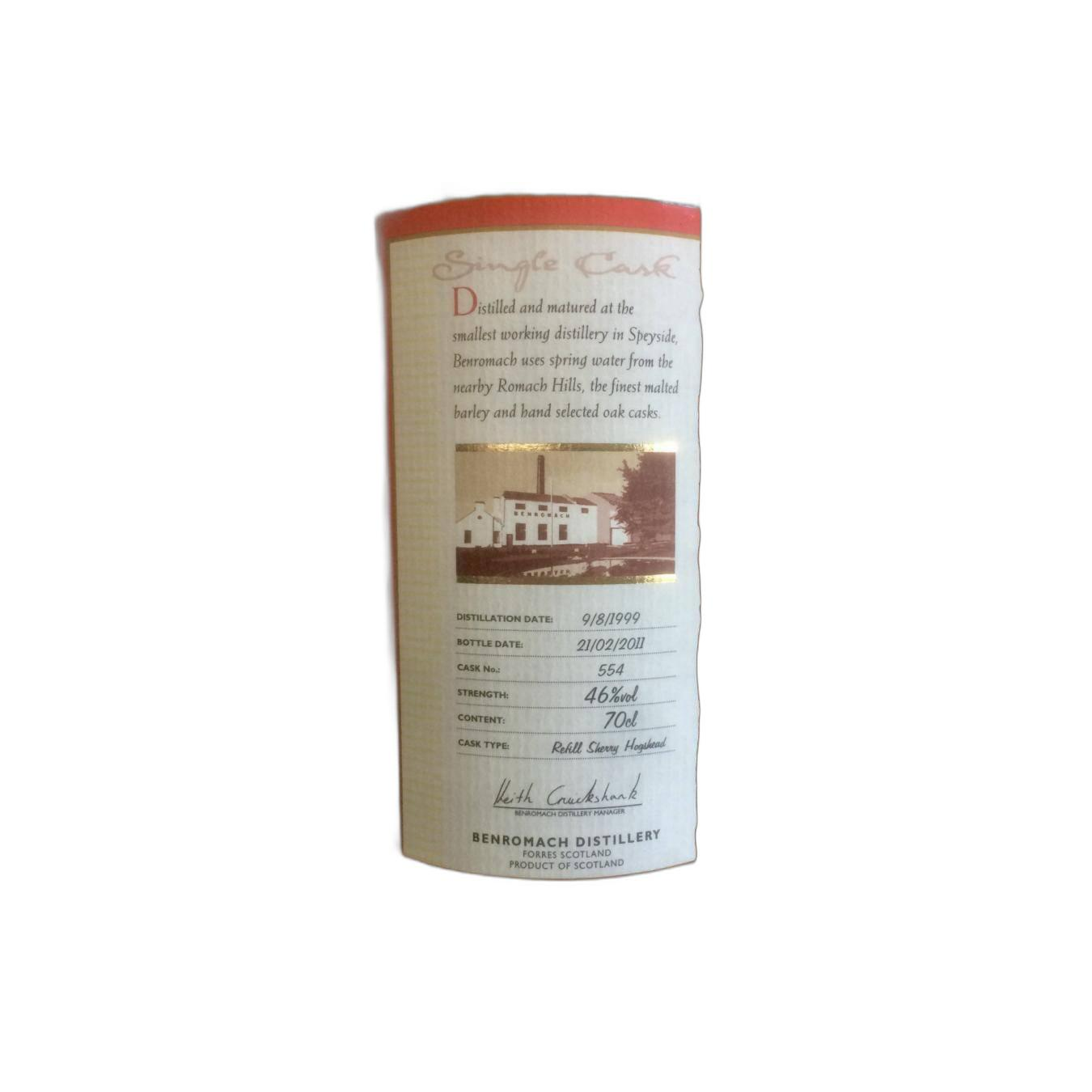 Benromach Single Cask 1999 11 Years Single Malt Whisky 3