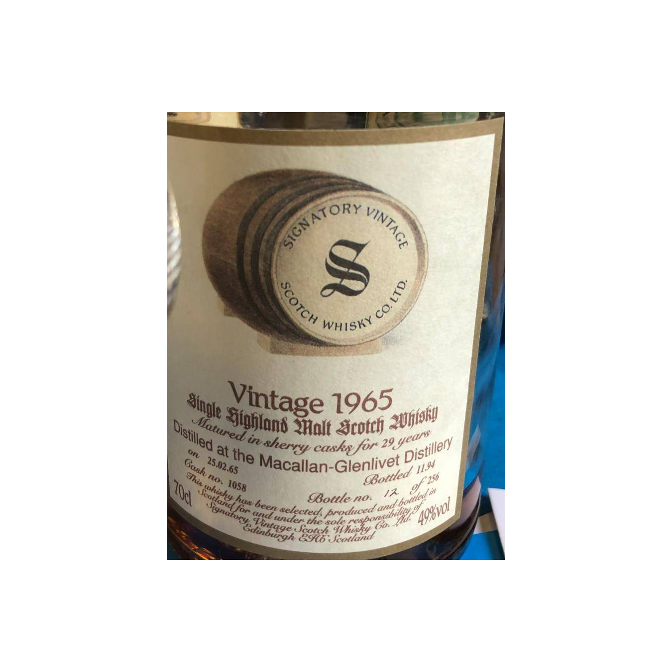 The Macallan Vintage Collection - Dumpy 1965 29 Years Single Malt Whisky 3
