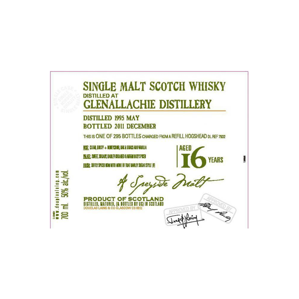 The GlenAllachie Old Malt Cask 1995 16 Years Single Malt Whisky 2