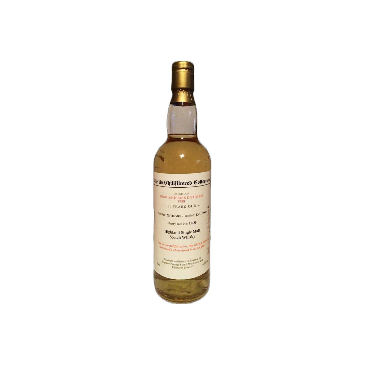 Highland Park The Un-Chillfiltered Collection 1988 11 Years Single Malt Whisky