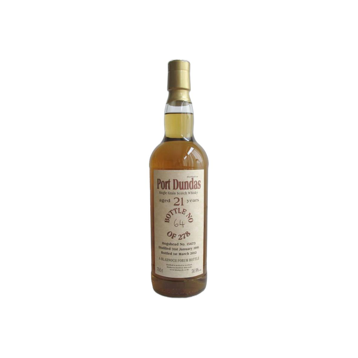 Port Dundas 1991 21 Years Single Grain Whisky