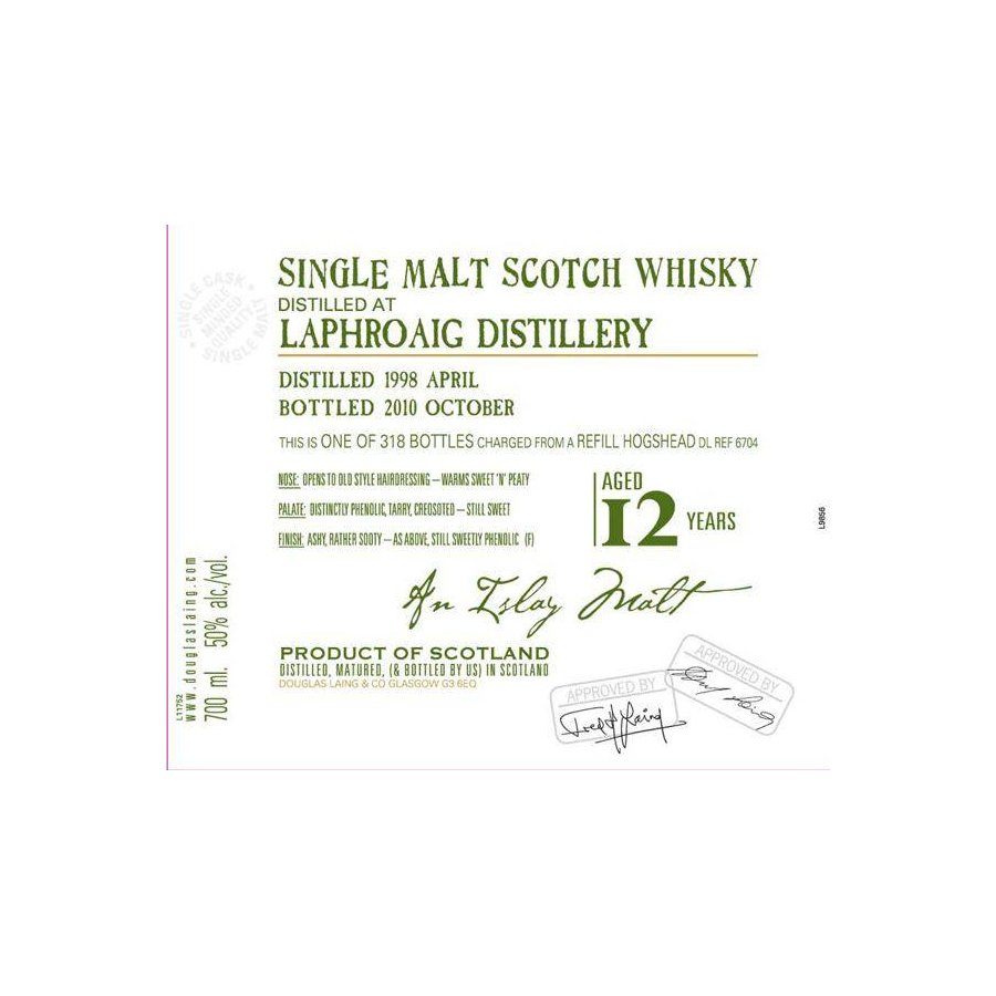 Laphroaig Old Malt Cask 1998 12 Years Single Malt Whisky