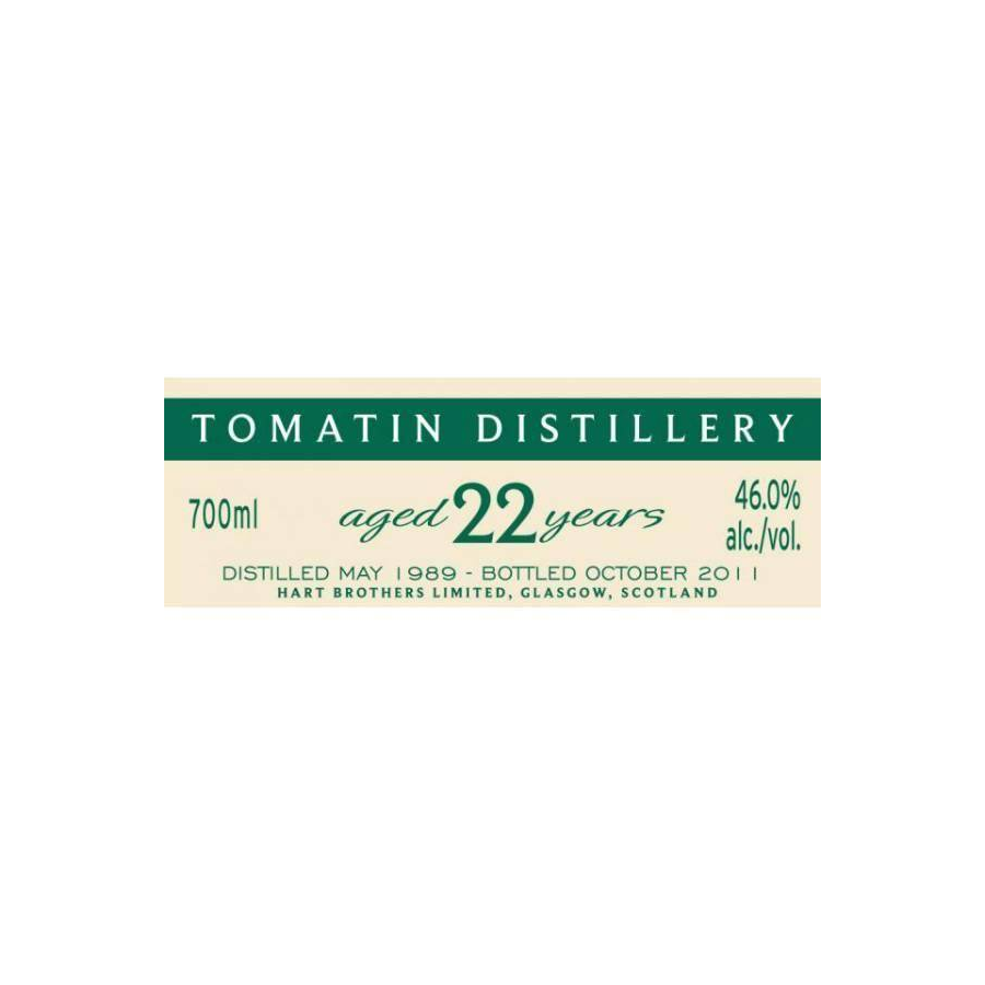 Tomatin Finest Collection 1989 22 Years Single Malt Whisky