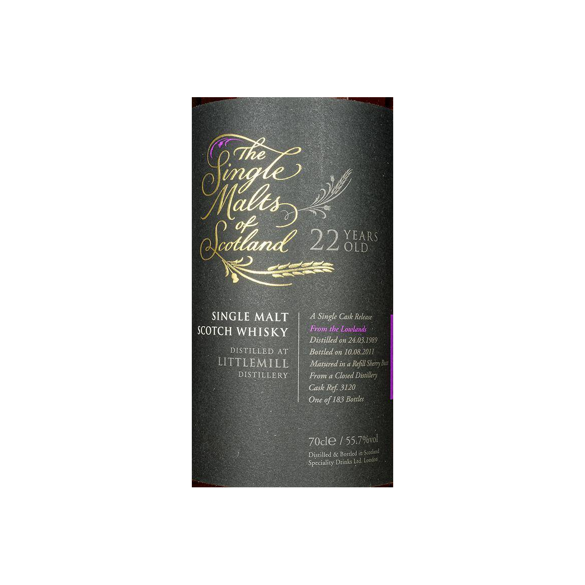 Littlemill The Single Malts of Scotland 1989 22 Years Single Malt Whisky 2
