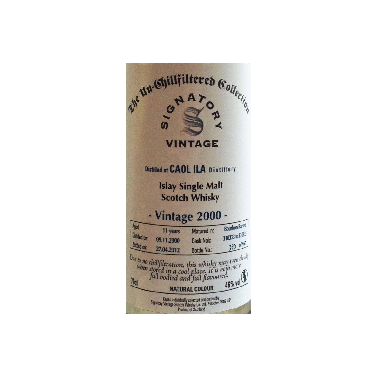 Caol Ila The Un-Chillfiltered Collection 2000 11 Years Single Malt Whisky 2