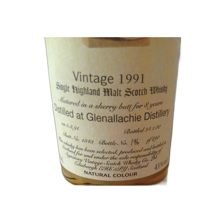 The GlenAllachie Vintage Collection 1991 8 Years Single Malt Whisky 2