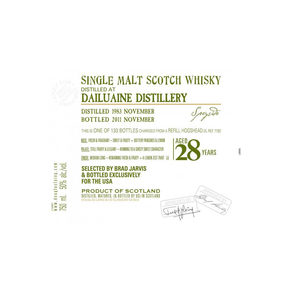 Dailuaine Old Malt Cask 1983 28 Years Single Malt Whisky