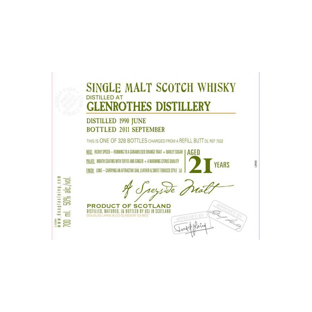 The Glenrothes Old Malt Cask 1990 21 Years Single Malt Whisky 2
