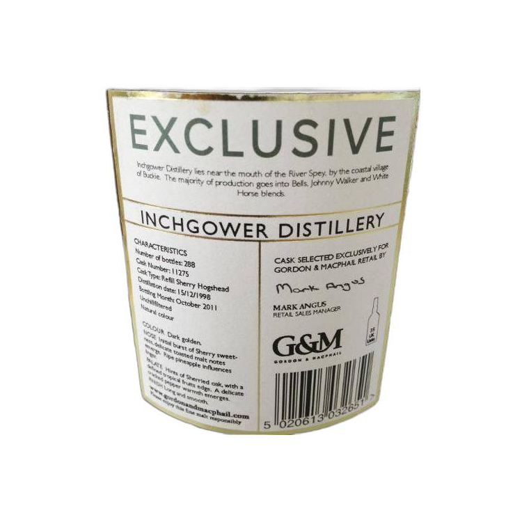 Inchgower 1998 12 Years Single Malt Whisky 2