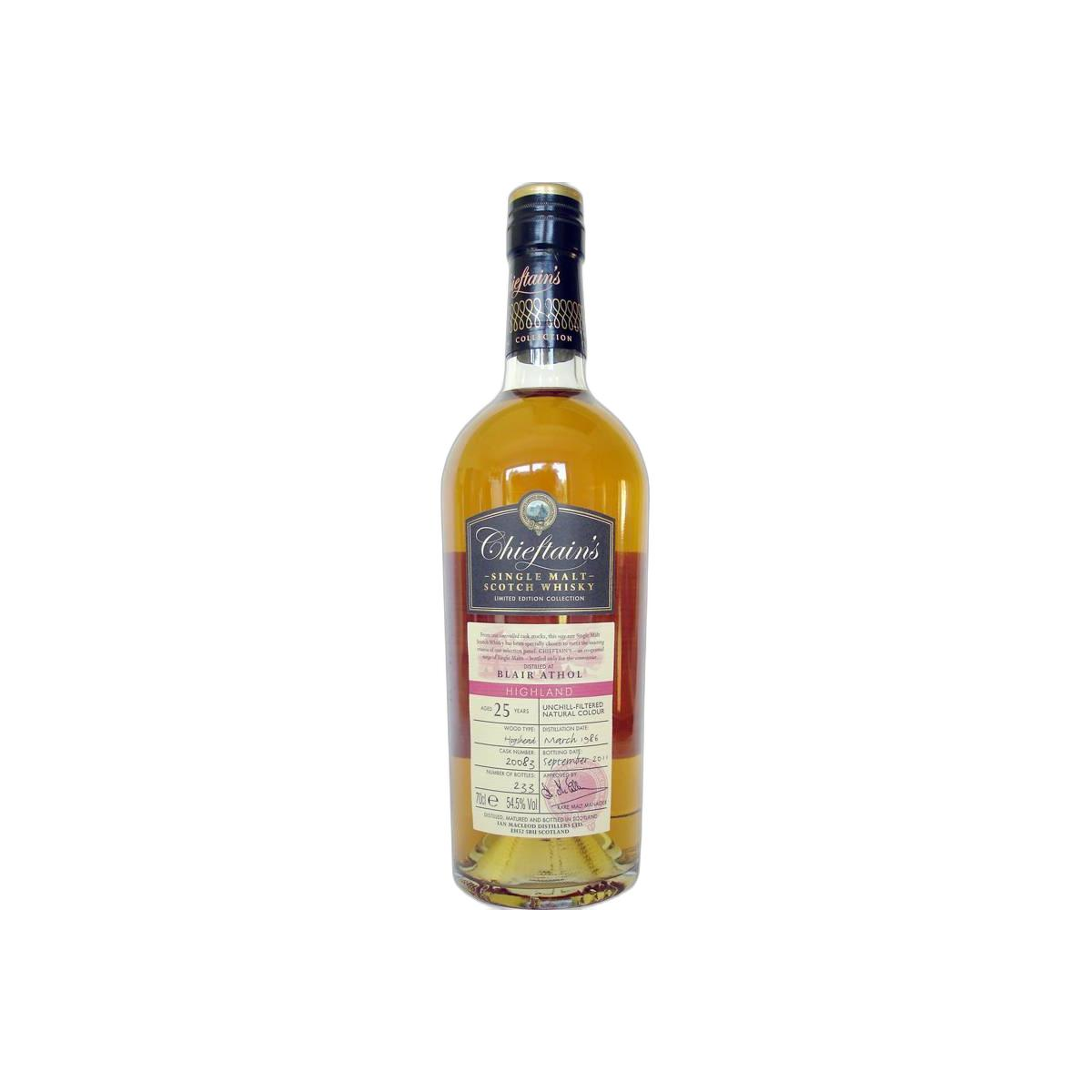 Blair Athol 1986 25 Years Single Malt Whisky