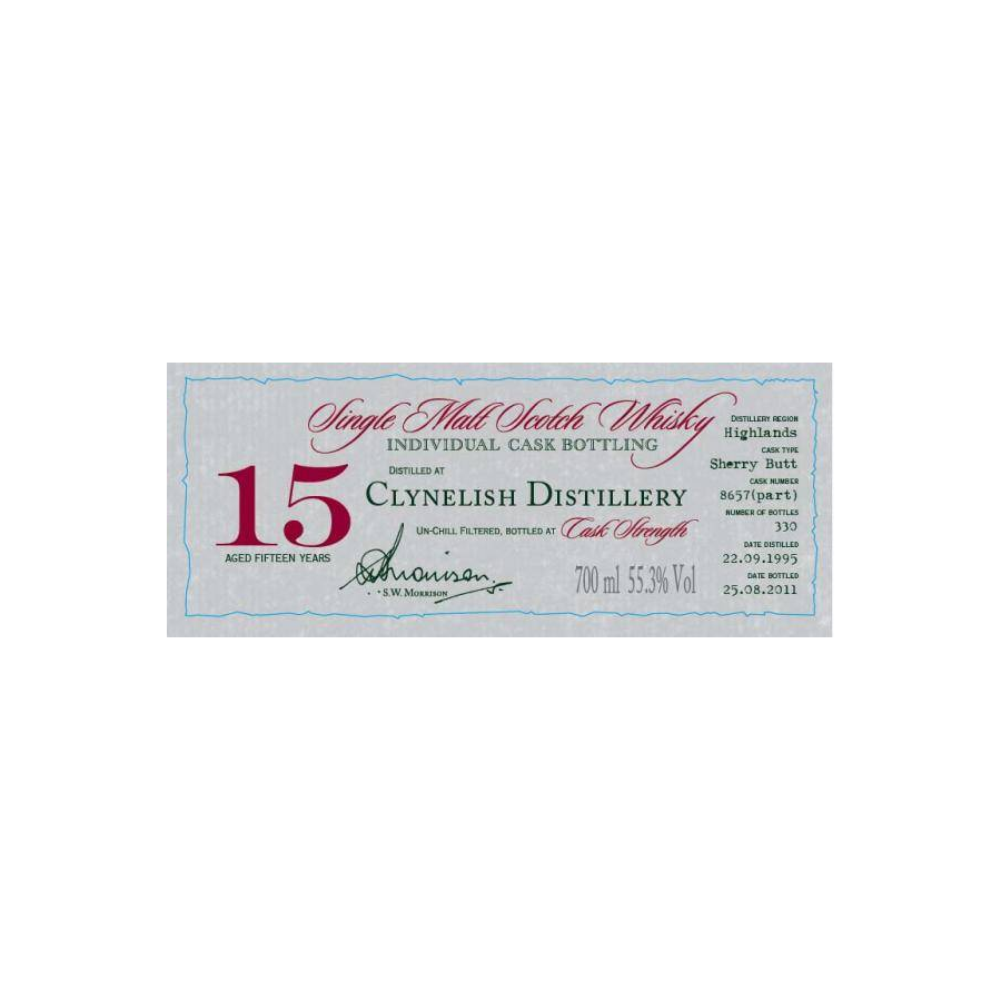 Clynelish Individual Cask Bottling 1995 15 Years Single Malt Whisky 2