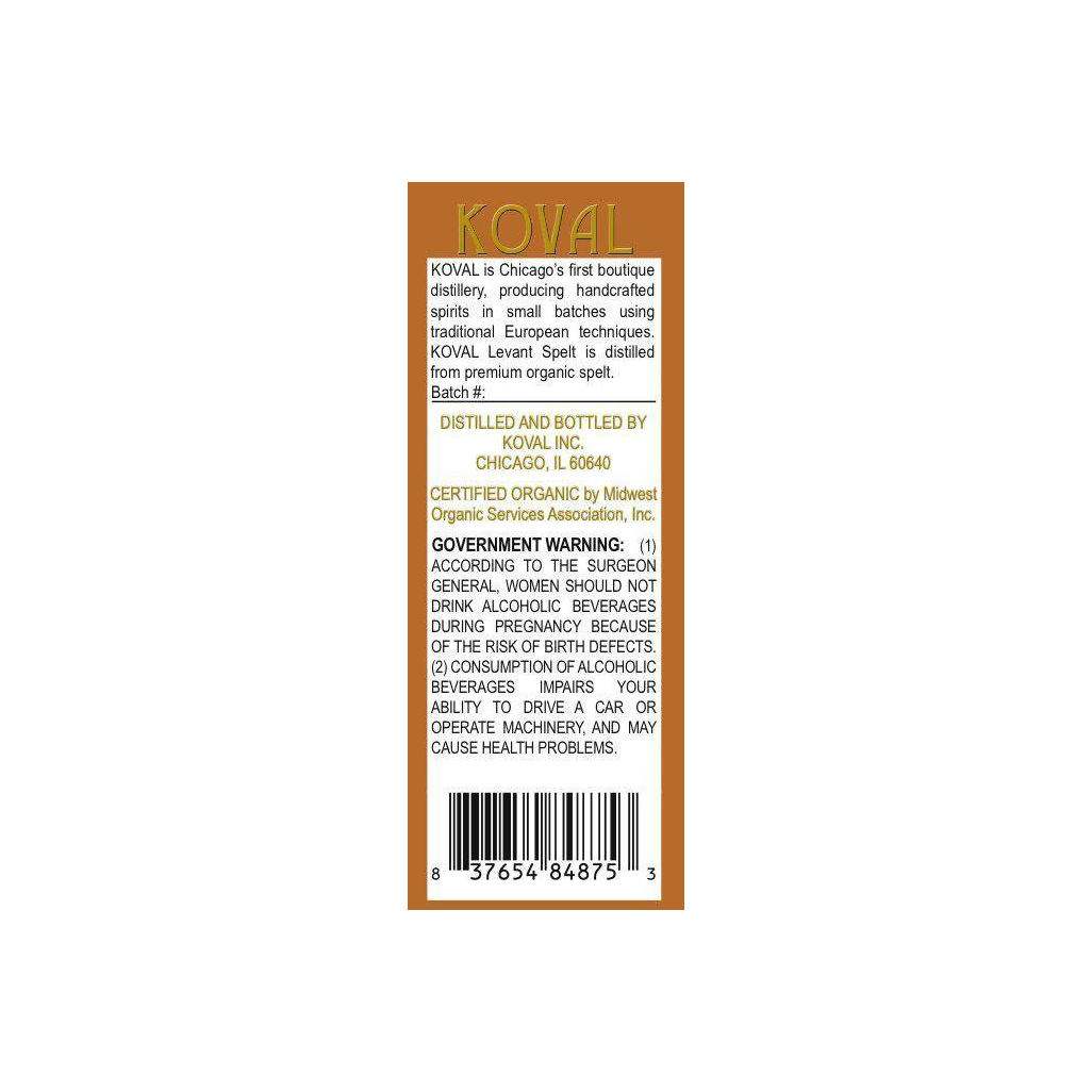 KOVAL Spirit Whisky 2