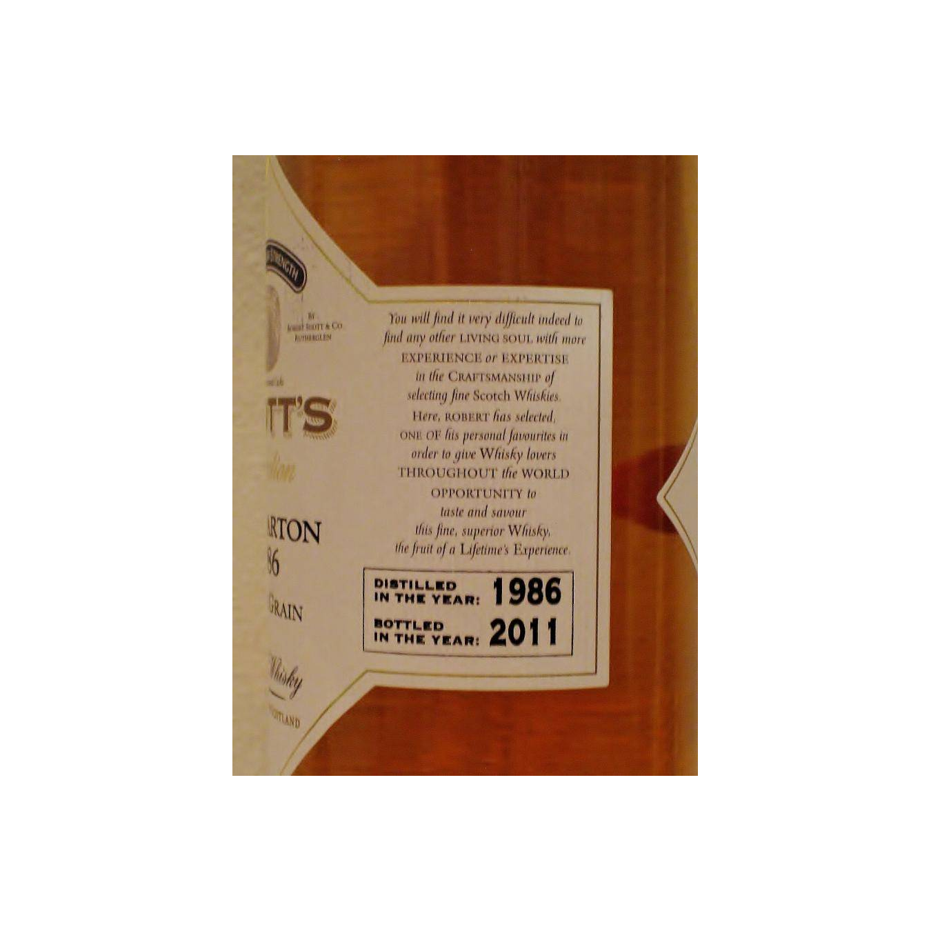 Dumbarton 1986 25 Years Single Grain Whisky 3