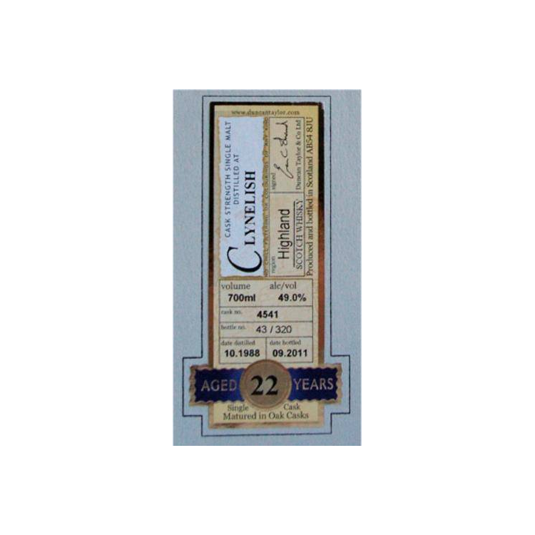 Clynelish Rare Auld 1988 22 Years Single Malt Whisky 2