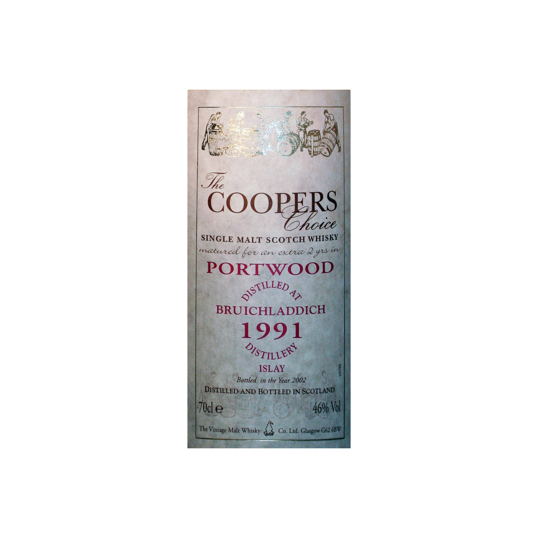 Bruichladdich The Cooper's Choice 1991 10 Years Single Malt Whisky 2