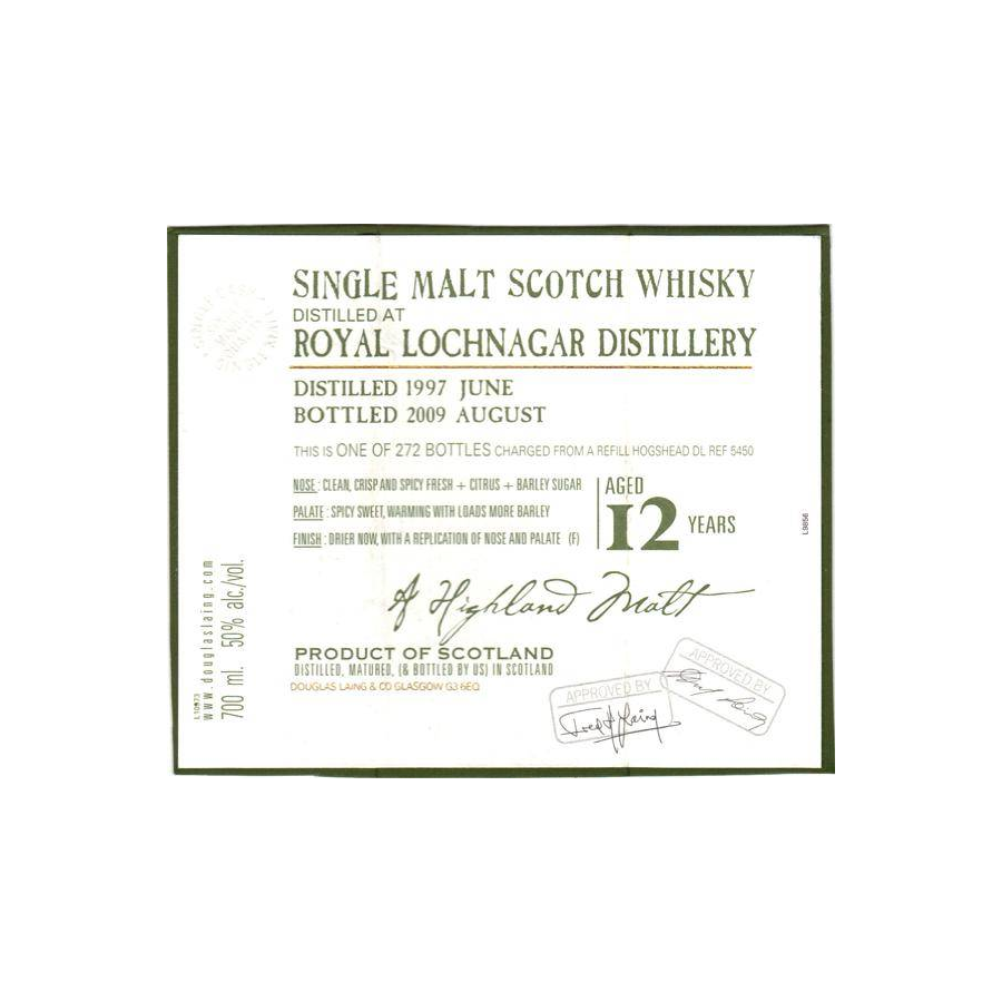 Royal Lochnagar Old Malt Cask 1997 12 Years Single Malt Whisky 2