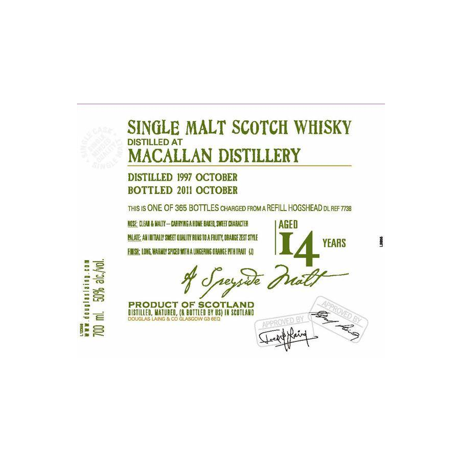 The Macallan Old Malt Cask 1997 14 Years Single Malt Whisky
