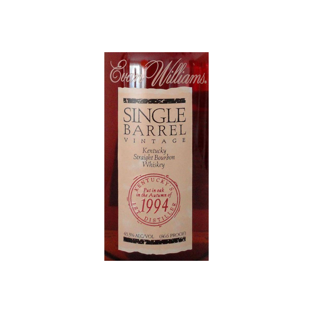 Evan Williams Single Cask 1994 9 Years Bourbon Whisky 2