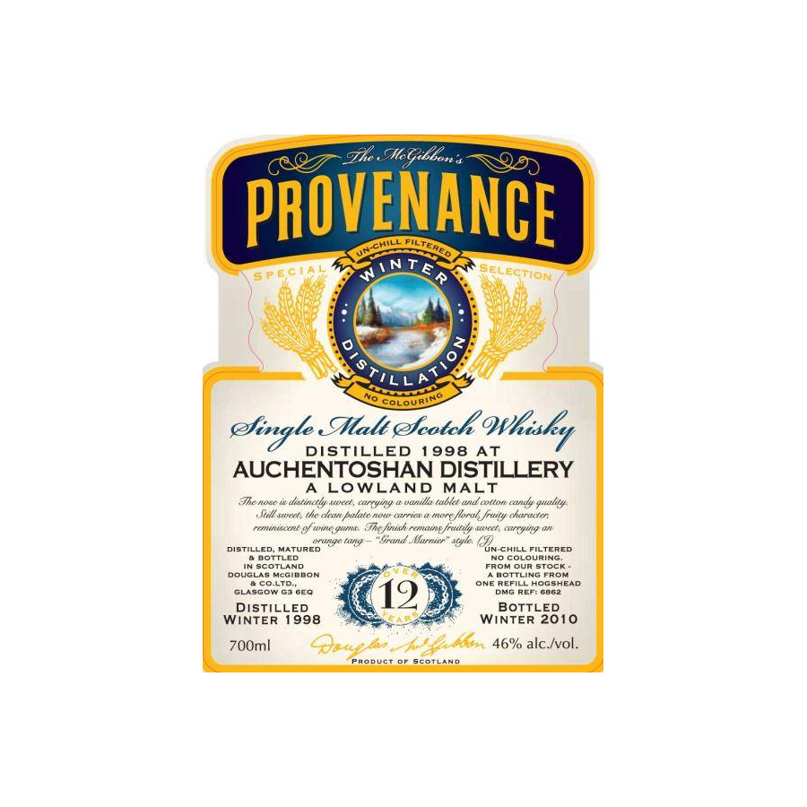 Auchentoshan McGibbon's Provenance 1998 12 Years Single Malt Whisky