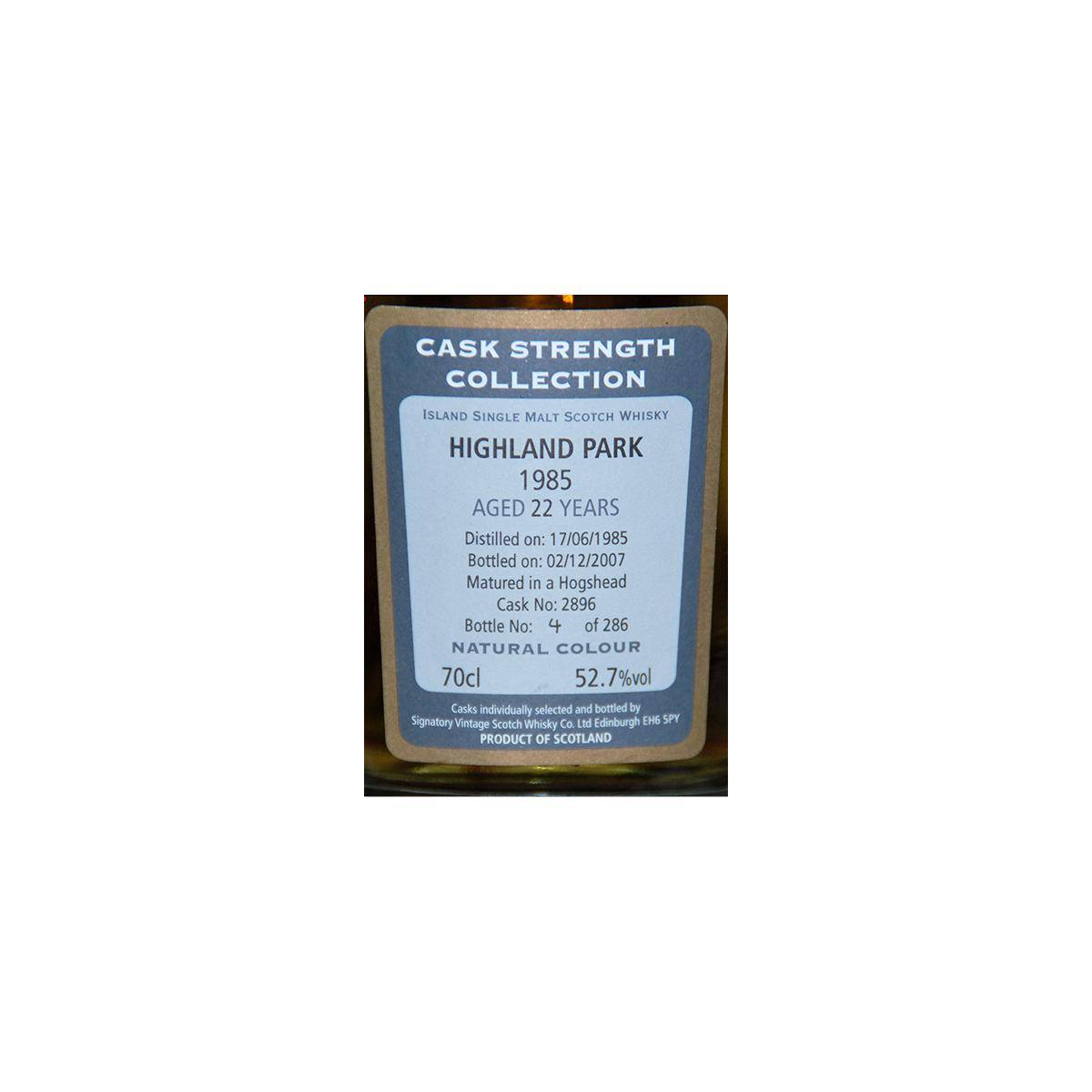 Highland Park Cask Strength Collection 1985 22 Years Single Malt Whisky 2