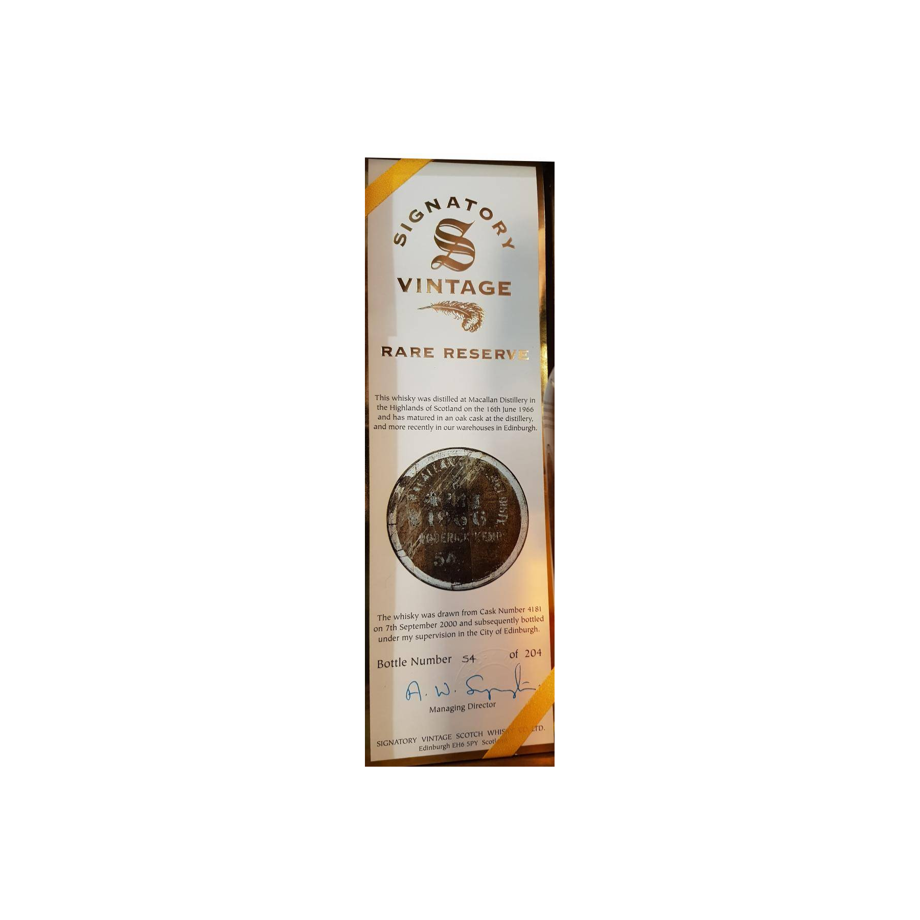 The Macallan 1966 34 Years Single Malt Whisky 3