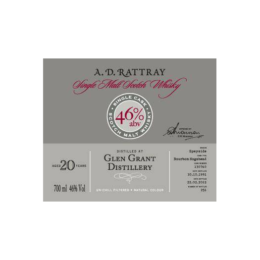 Glen Grant Single Cask 1991 20 Years Single Malt Whisky 2