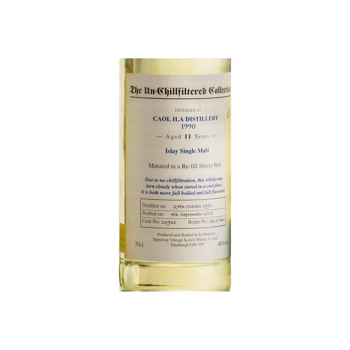 Caol Ila The Un-Chillfiltered Collection 1990 11 Years Single Malt Whisky 3