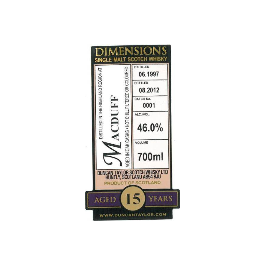 Macduff Dimensions 1997 14 Years Single Malt Whisky