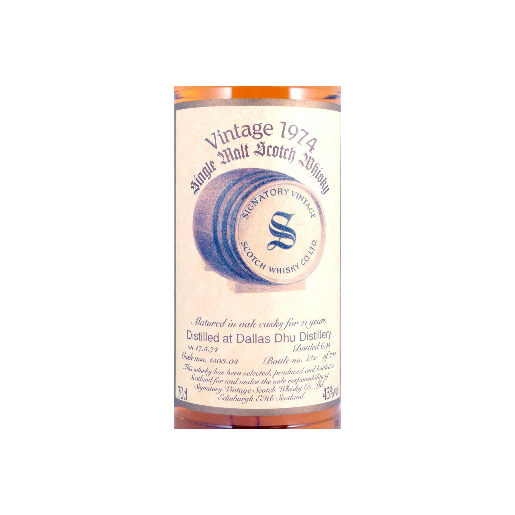 Dallas Dhu Vintage Collection 1974 21 Years Single Malt Whisky 2
