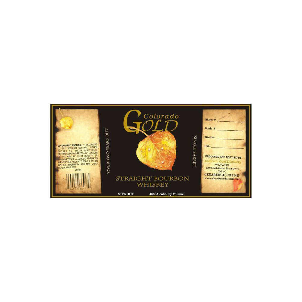 Colorado Gold Straight Bourbon Whiskey