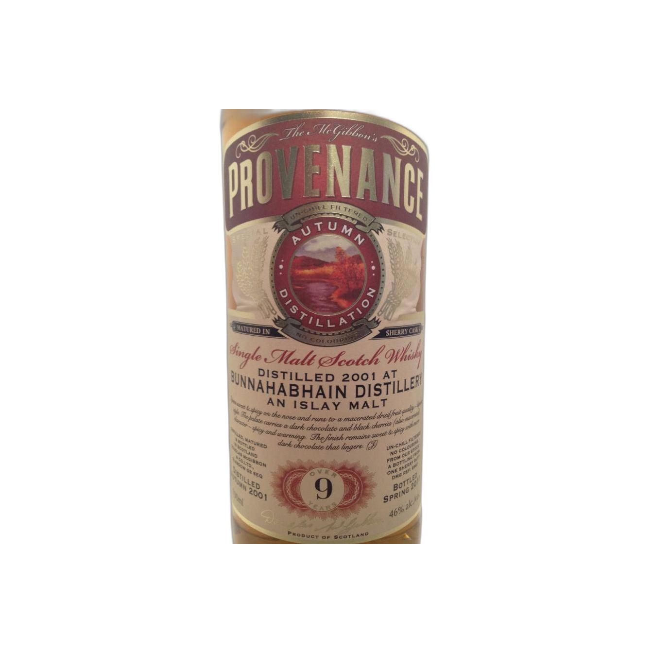 Bunnahabhain McGibbon's Provenance 2001 9 Years Single Malt Whisky 3