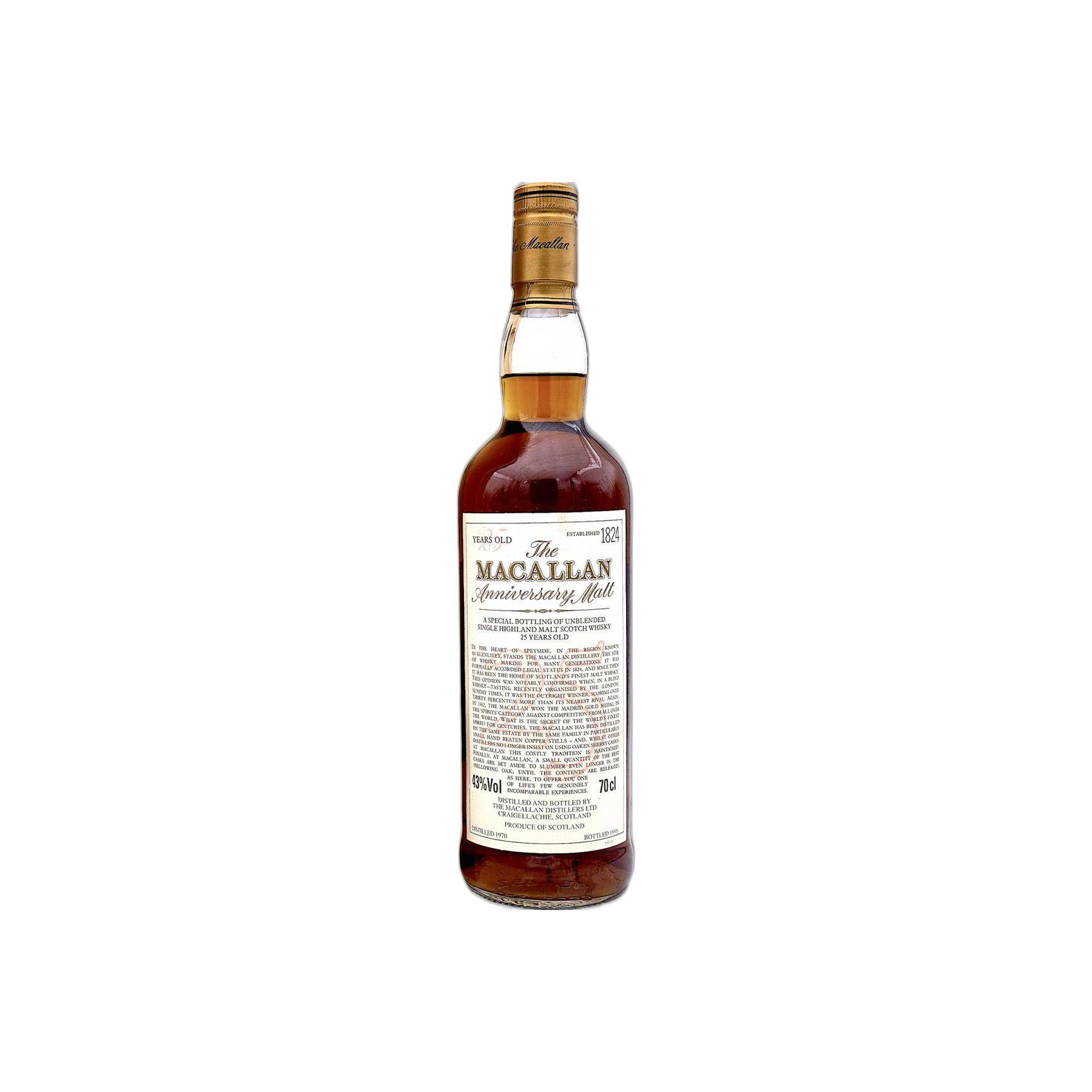 The Macallan 1970 25 Years Single Malt Whisky