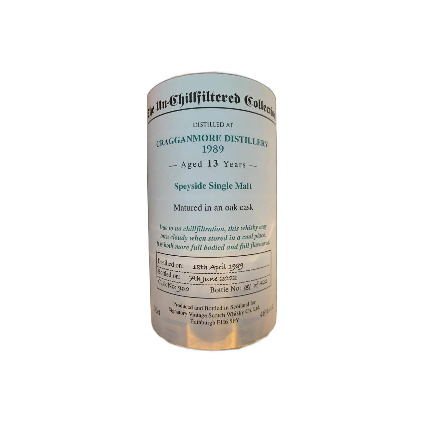 Cragganmore The Un-Chillfiltered Collection 1989 13 Years Single Malt Whisky