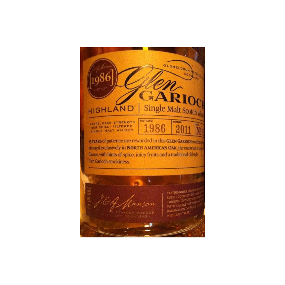 Glen Garioch 1986 25 Years Single Malt Whisky 2