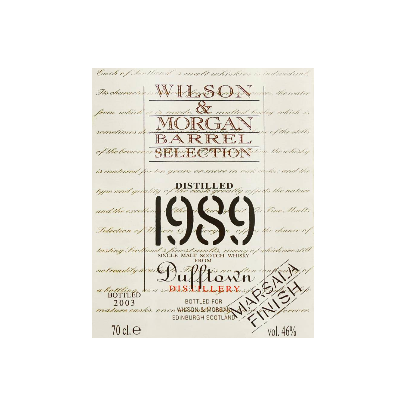 Dufftown Barrel Selection 1989 14 Years Single Malt Whisky 3