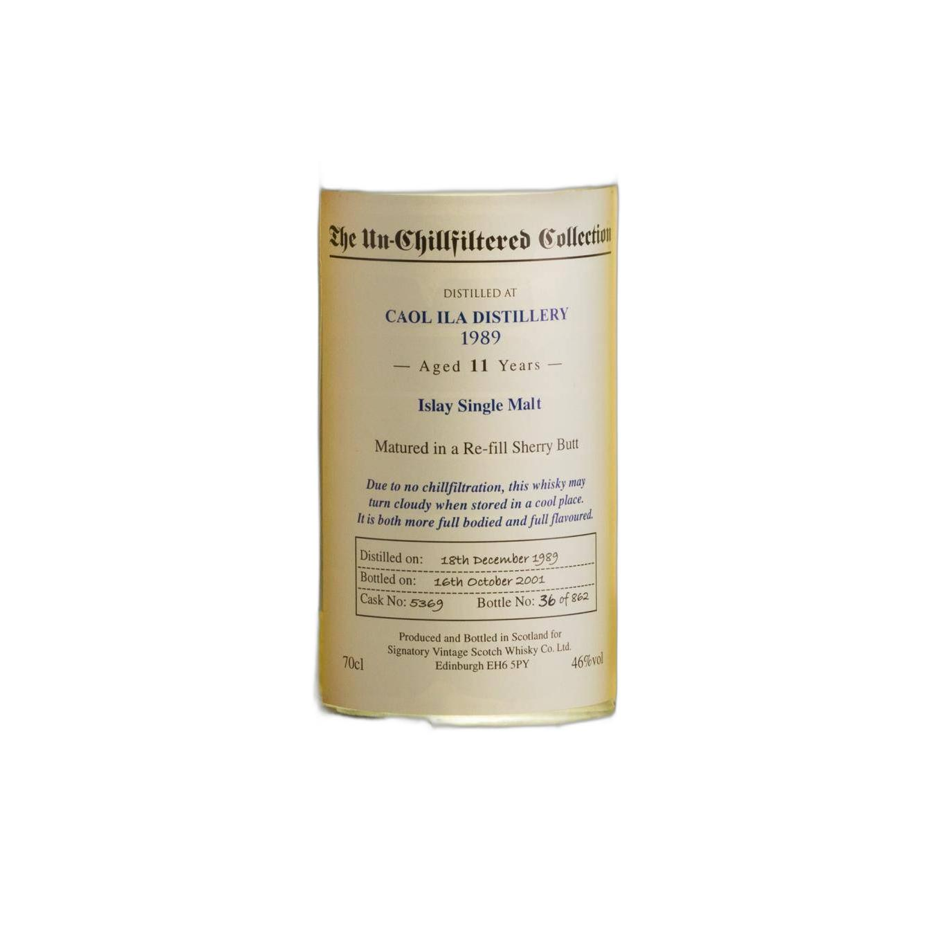 Caol Ila The Un-Chillfiltered Collection 1989 12 Years Single Malt Whisky 3