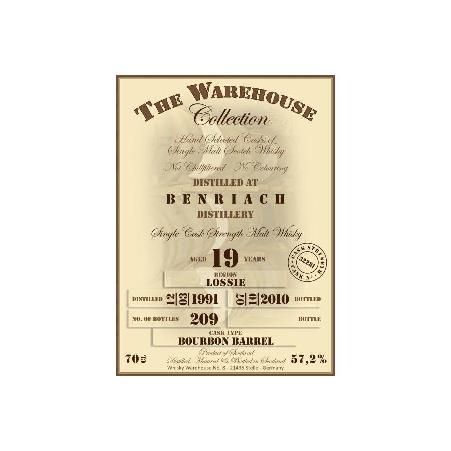 BenRiach 1991 19 Years Single Malt Whisky