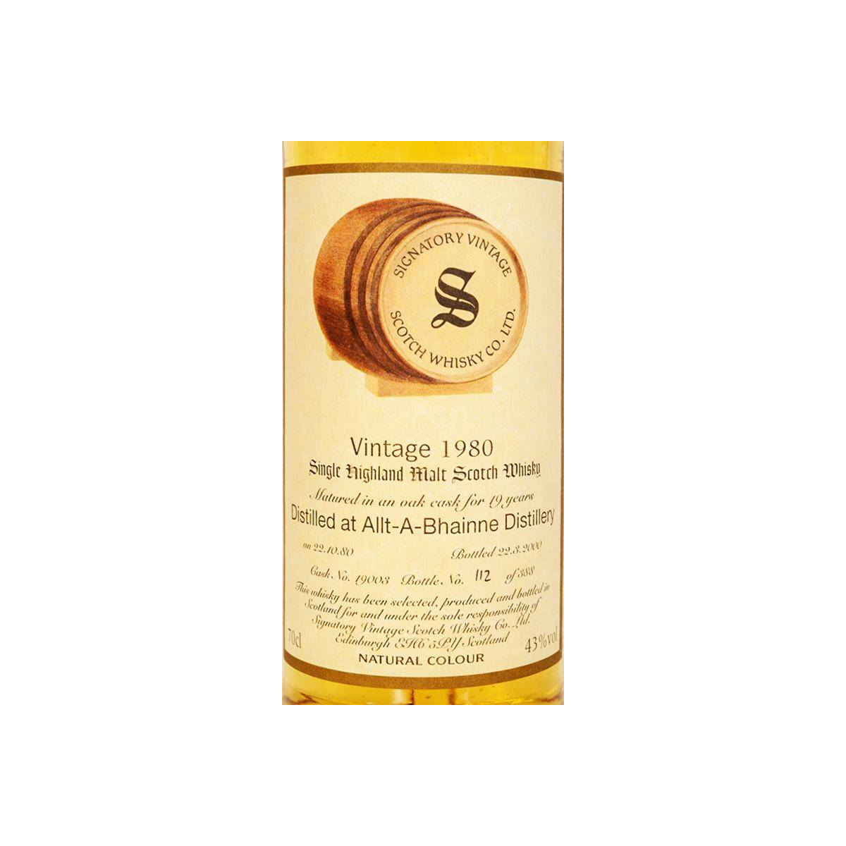 Allt-A-Bhainne Vintage Collection 1980 19 Years Single Malt Whisky 2