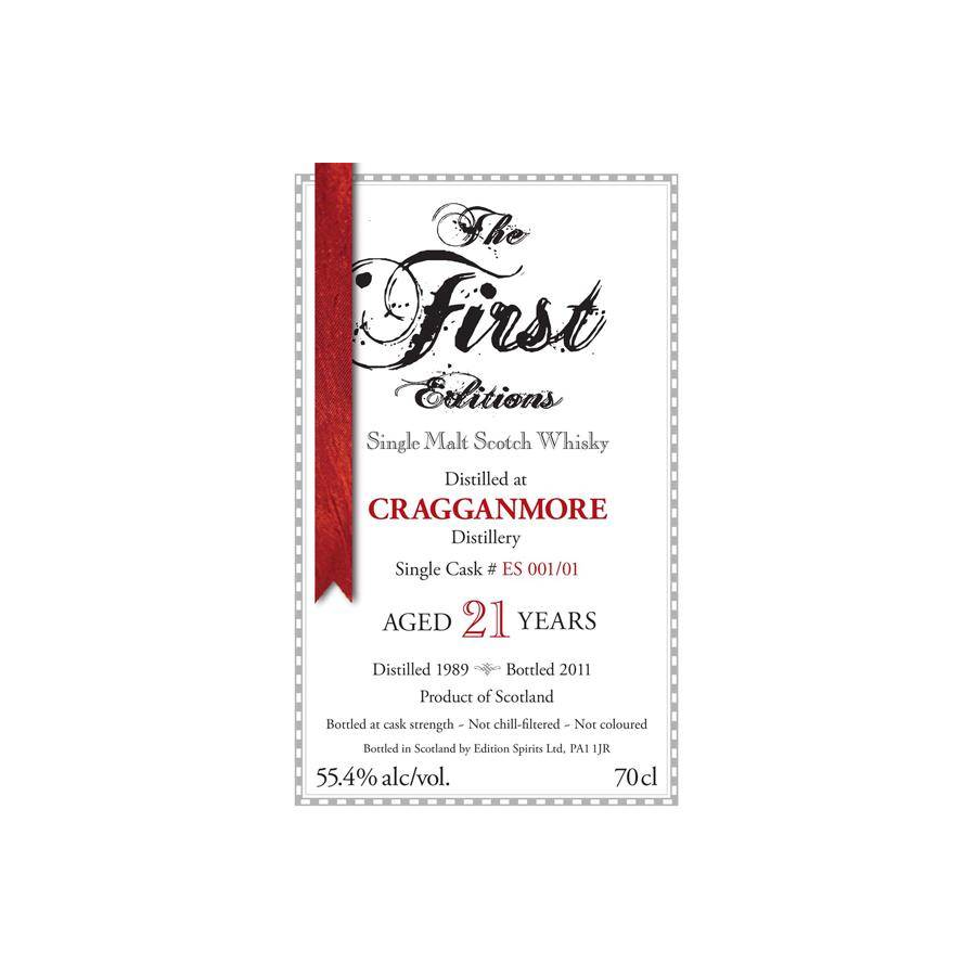 Cragganmore The First Editions 1989 21 Years Single Malt Whisky 2